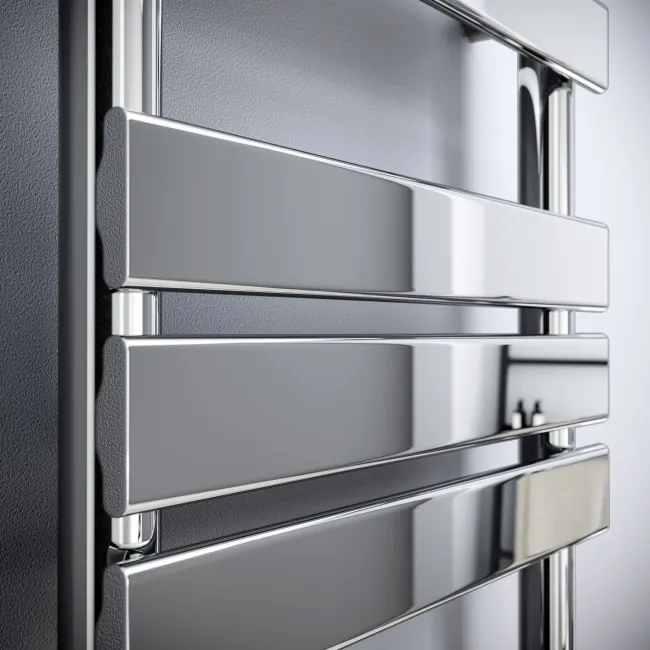 Santorini Electric Chrome Flat Panel Heated Towel Rail 1400x450mm