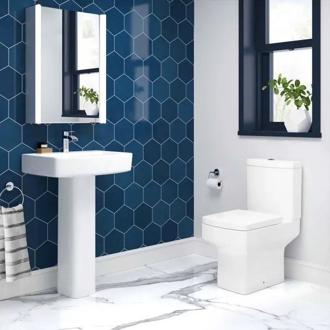 Portland Square Pedestal Basin 570mm