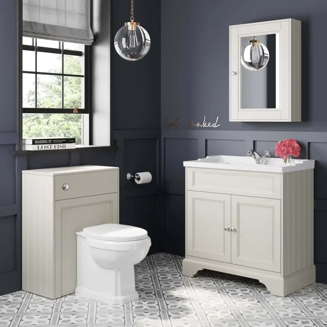 Lucia Chalk White Basin Vanity 830mm