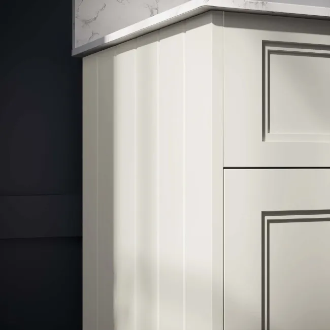 Lucia Chalk White Double Vanity with Marble Top & Undermount Basins 1200mm