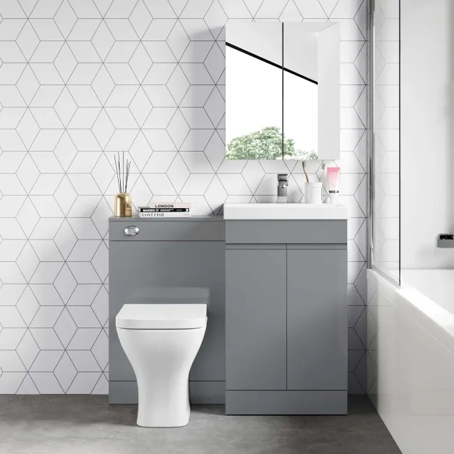 Trent Stone Grey Combination Vanity Basin and Atlanta Toilet 1000mm