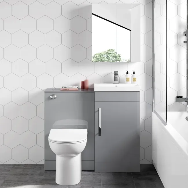 Avon Stone Grey Combination Vanity Basin and Aruba Toilet 950mm