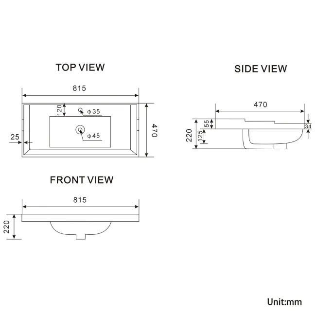 Lucia Chalk White Basin Vanity 830mm - Brass Knurled Handles