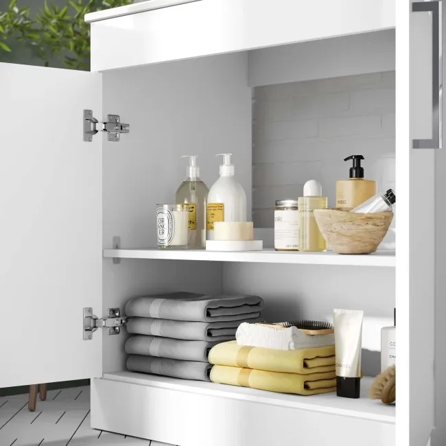 Mersey Gloss White Basin Vanity 800mm