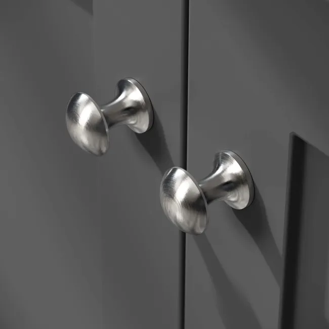 Milos Slate Grey Basin Vanity 800mm - Brushed Handles