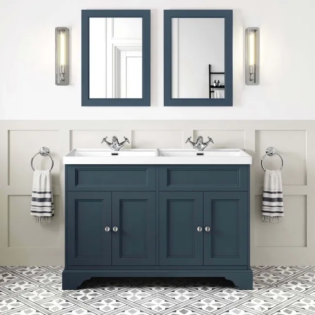 Lucia Inky Blue Double Basin Vanity 1200mm