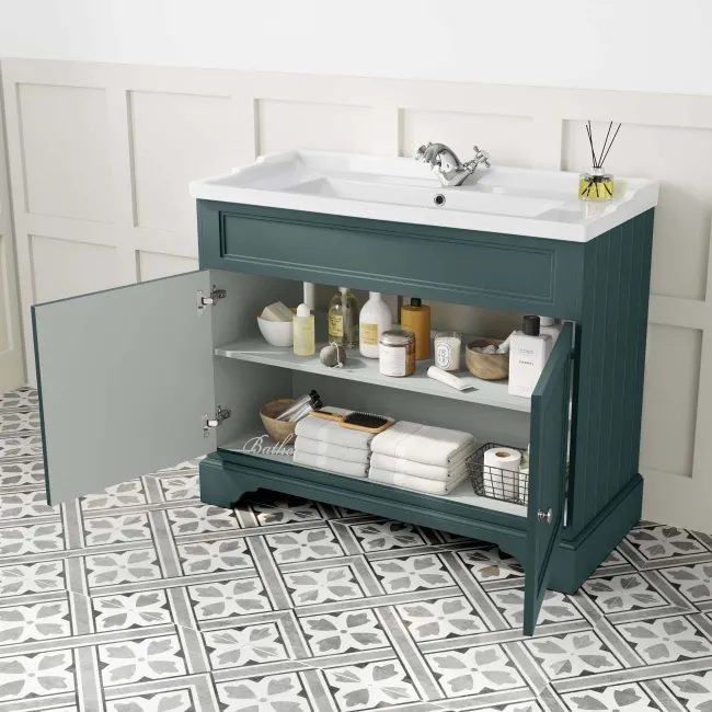 Lucia Midnight Green Basin Vanity 1030mm