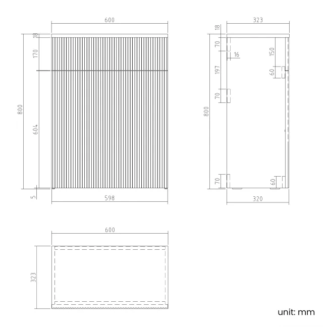 Sicily Fluted Coastal White Combination Vanity Basin and Boston Toilet 1200mm - Black Accents - Left Handed
