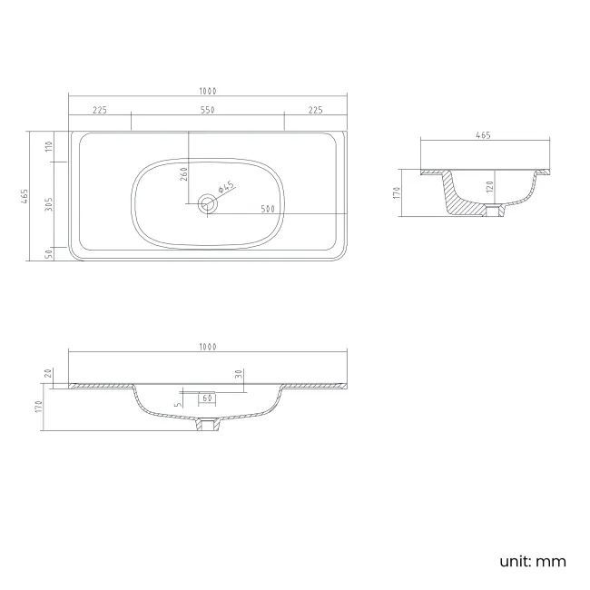 Sorrento Fluted Matt Black Wall Hung Drawer Vanity with Black Basin 1000mm