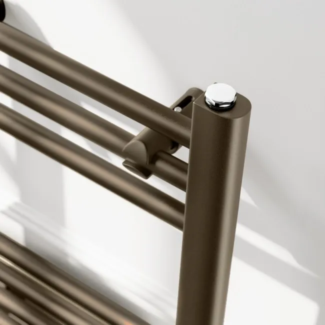 Barcelona Electric Antique Gold Straight Heated Towel Rail 800x500mm