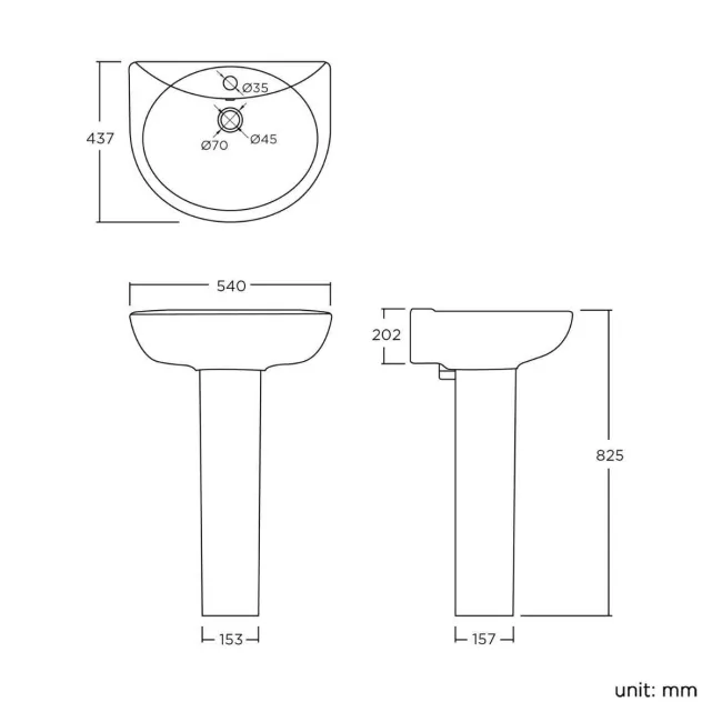 Austin Close Coupled Toilet & Pedestal Basin Set
