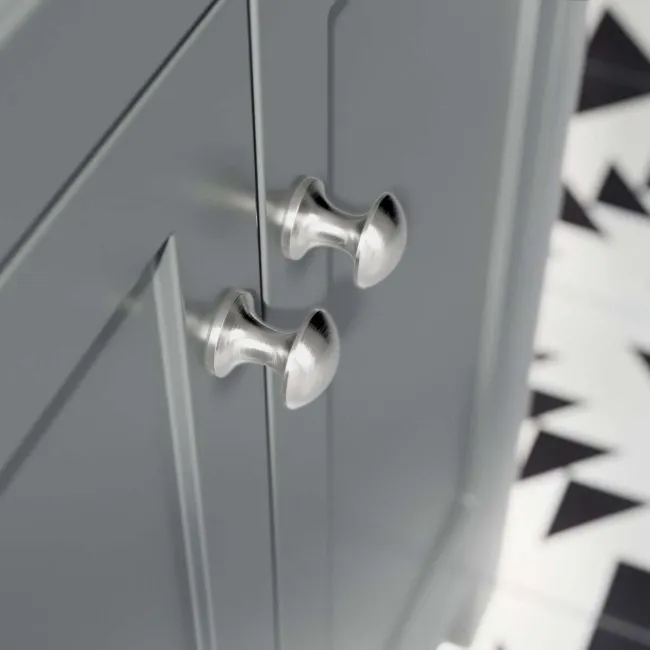 Bermuda Dove Grey Combination Vanity Basin and Hudson Toilet with Wooden Seat 1300mm