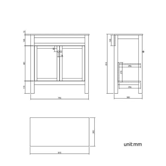 Bermuda Inky Blue Vanity with Marble Top & Oval Counter Top Basin 800mm