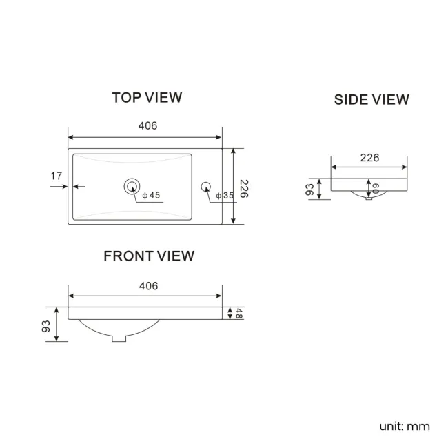 Bermuda Cashmere Pink Cloakroom Basin Vanity 400mm - Brass Knurled Handles