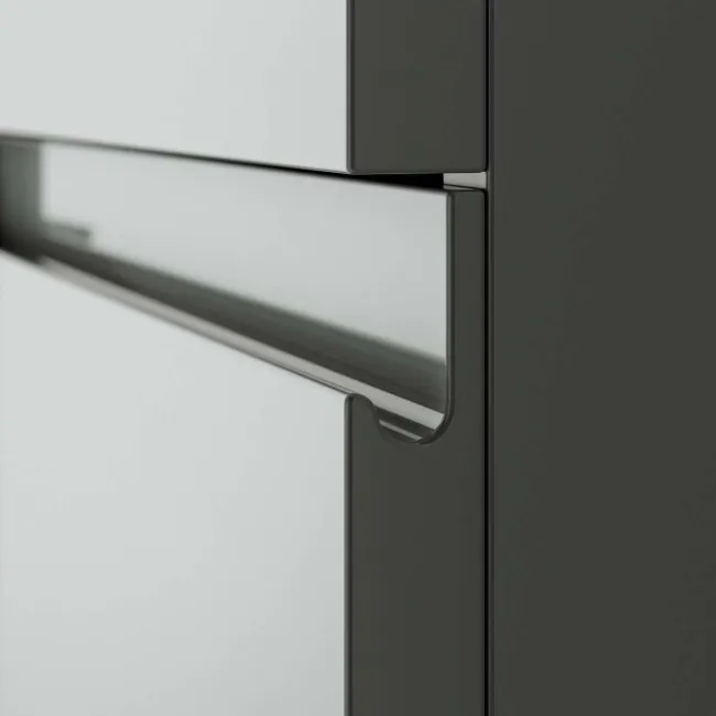 Trent Stone Grey Cloakroom Wall Hung Basin Vanity 400mm and Toilet Set