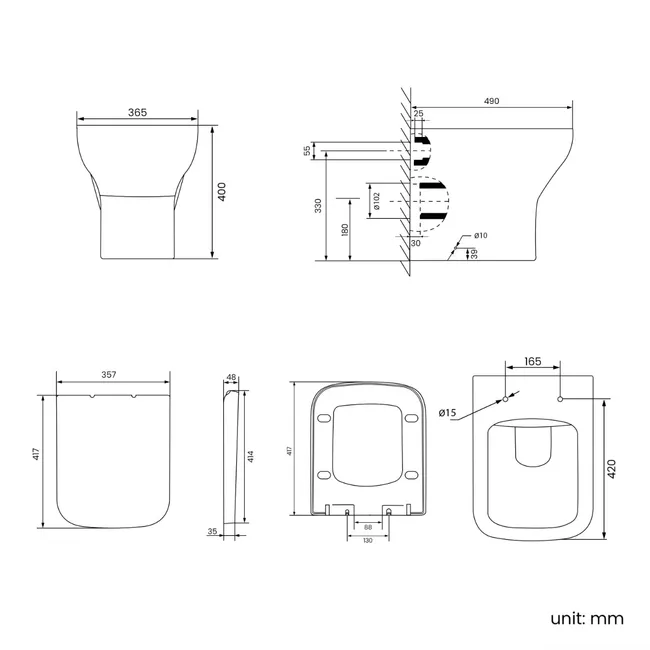 Monaco Chalk White Combination Vanity Basin with Marble Top & Atlanta Toilet 1200mm - Brushed Brass Accents