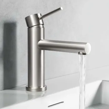 Don Brushed Stainless Steel Basin Mixer Tap