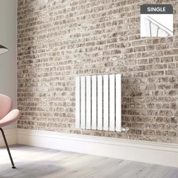 Faro White Single Flat Panel Horizontal Radiator 600x560mm