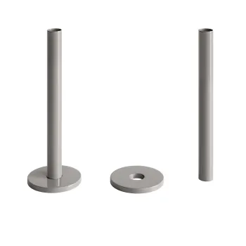 Stone Grey Pipe Connectors For Heated Towel Rails & Radiators (Pair) 150mm