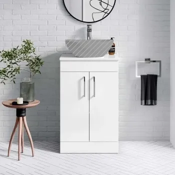 Mersey Gloss White Vanity 500mm - Excludes Counter Top Basin