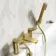 Aire Brushed Brass Basin & Shower Bath Mixer Tap Set