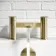 Lune Brushed Brass Basin & Bath Mixer Tap Set