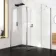 Copenhagen Easy Clean 8mm Walk In Shower Enclosure 1100mm & 900mm Glass with Pivotal Return Panel