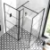 Munich Matt Black Grid 8mm Walk In Shower Enclosure 900mm & 900mm Glass with Pivotal Return Panel