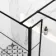 Munich Matt Black Grid 8mm Walk In Shower Enclosure 1400mm & 900mm Glass with Pivotal Return Panel