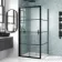 London Matt Black Grid 6mm Bifold Shower Enclosure 900x900mm