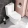 Denver Rimless Close Coupled Toilet With Soft Close Slim Seat