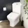 Atlanta Fully Back to Wall Close Coupled Corner Toilet With Soft Close Seat