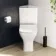 Atlanta Fully Back to Wall Close Coupled Corner Toilet With Soft Close Slim Seat