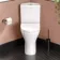Orlando Rimless Comfort Height Close Coupled Corner Toilet With Soft Close Seat