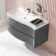 Bali Storm Grey Wall Hung Basin Drawer Vanity 1000mm -left Handed