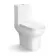 Chicago Rimless Close Coupled Toilet With Soft Close Seat