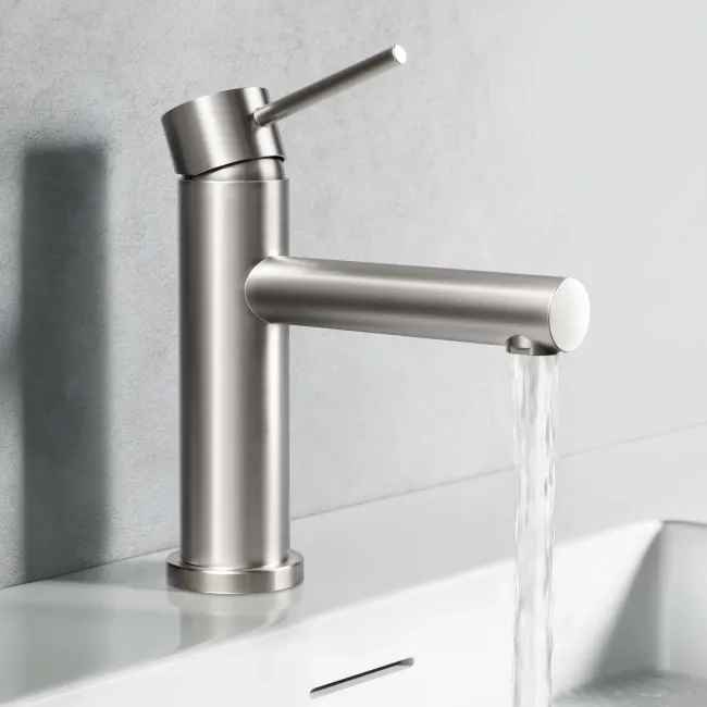 Don Brushed Stainless Steel Basin Mixer Tap