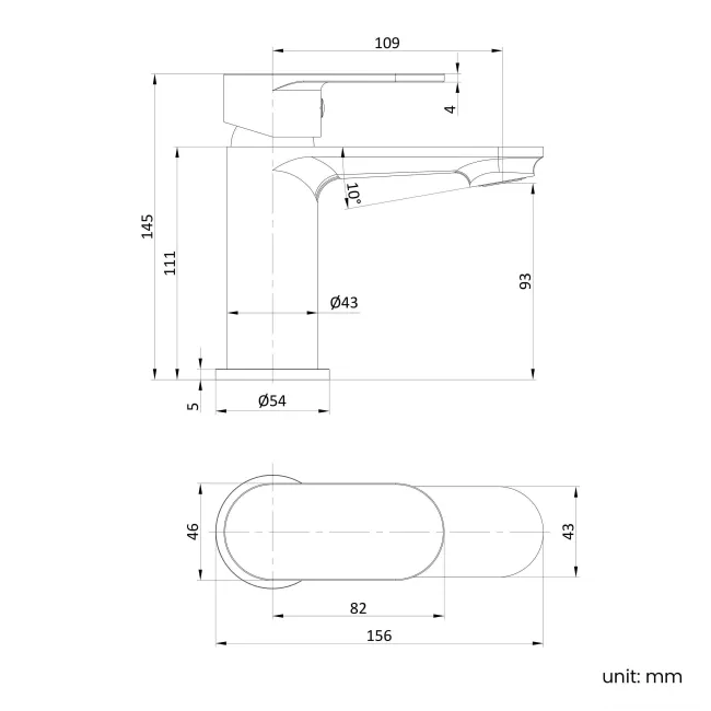 Avill Brushed Brass Basin Mixer Tap
