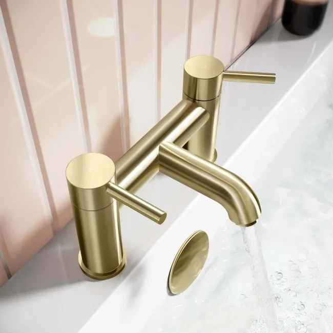 Trent Brushed Brass Bath Filler