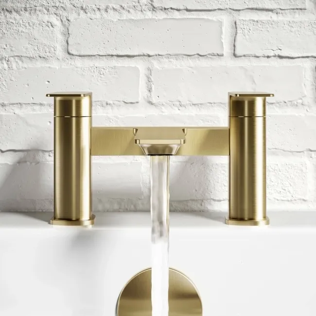 Lune Brushed Brass Bath Filler