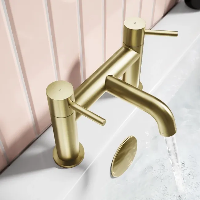 Selma Brushed Brass Bath Filler