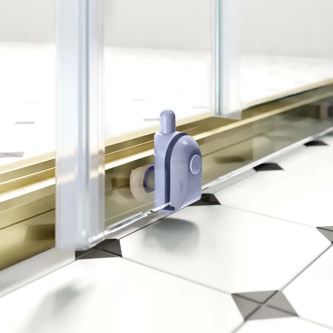 London Brushed Brass 6mm Corner Entry Shower Enclosure 760x760mm