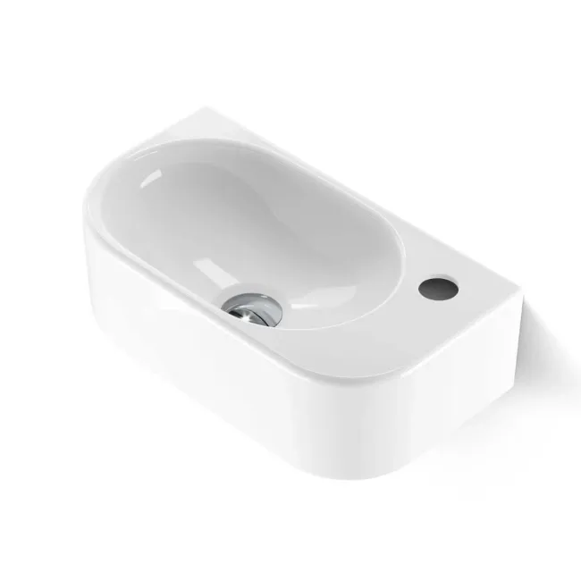 Georgia Wall Hung Right Hand 400mm Cloakroom Basin