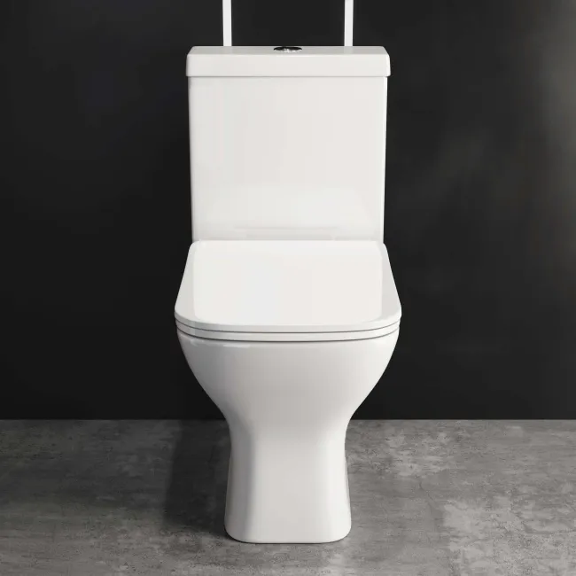 Atlanta Rimless Close Coupled Toilet With Soft Close Slim Seat