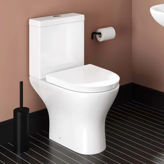 Orlando Rimless Close Coupled Toilet With Soft Close Seat