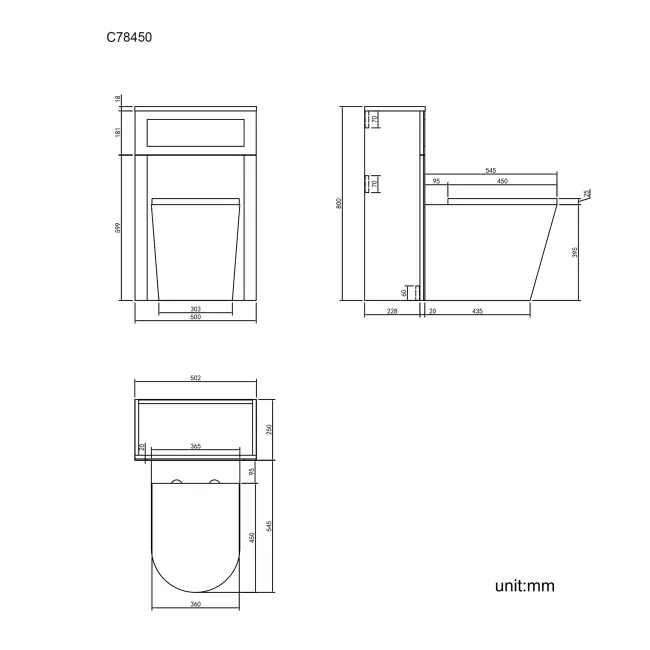 Bermuda Traditional Inky Blue Slimline Back To Wall Unit and Boston Toilet