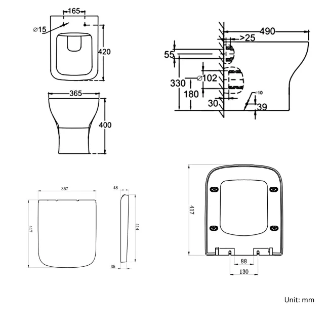 Corsica Curved Midnight Green Slimline Back To Wall Unit and Atlanta Toilet