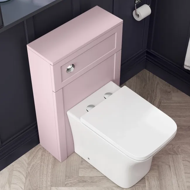 Traditional Cashmere Pink Slimline Back To Wall Unit and Houston Toilet