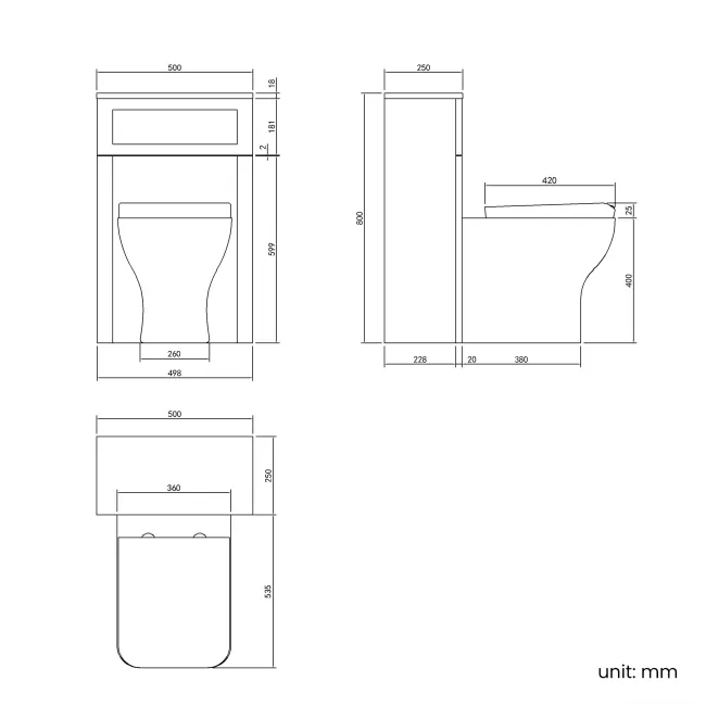 Traditional Cashmere Pink Slimline Back To Wall Unit and Houston Toilet