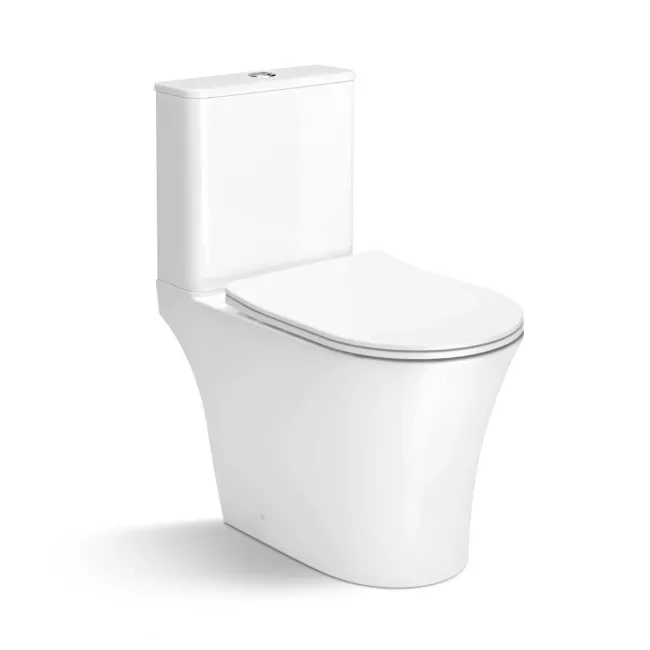 Tucson Rimless Close Coupled Toilet With Premium Soft Close Slim Seat